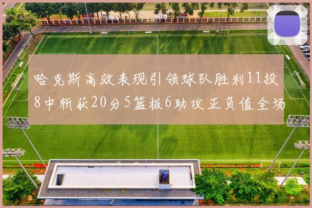 哈克斯高效表现引领球队胜利11投8中斩获20分5篮板6助攻正负值全场最佳
